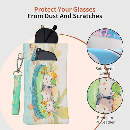 Double Eyeglass Case Soft Dual Glasses Case - Image 3