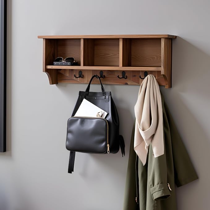 Revive Solid Wood Wall Mounted Coat Rack - Image 5