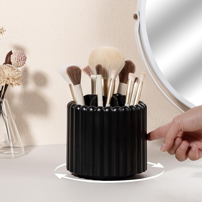 Anyoifax 360 Rotating Makeup Brush Holder 7 Slots Make Up Brush Organizer - Image 3