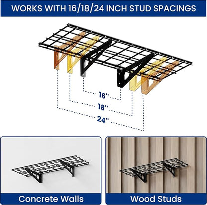 FLEXIMOUNTS 1x3ft Garage Shelving Wall-Mounted, Holds Up to 150 lbs, Garage - Image 6