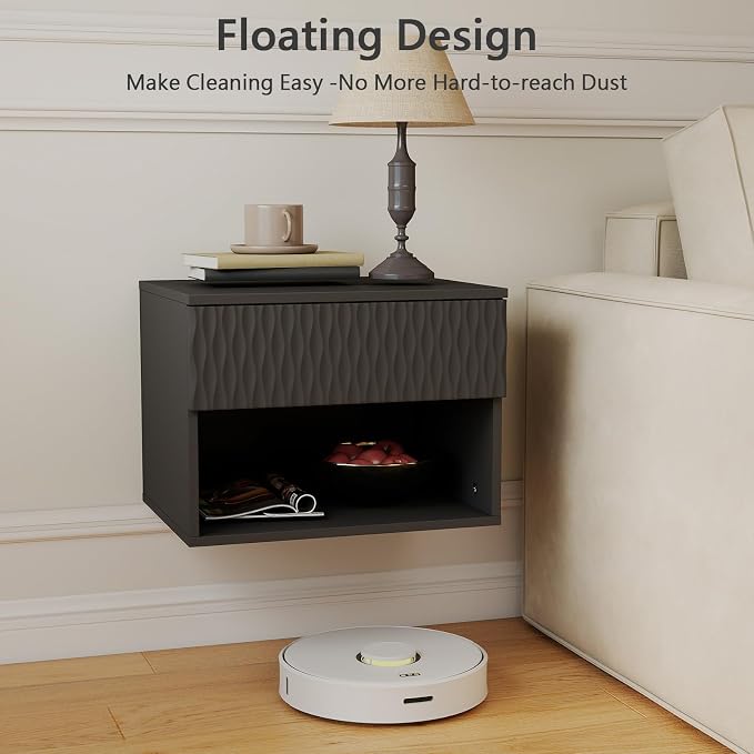 Floating Nightstand Set of 2, Modern Bedside Tables - Image 5