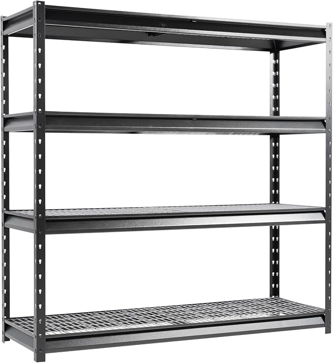The Atlas 72" W Heavy Duty Garage Shelving Load 8000 Lbs, 4 Tier Metal Storage by Shuntong