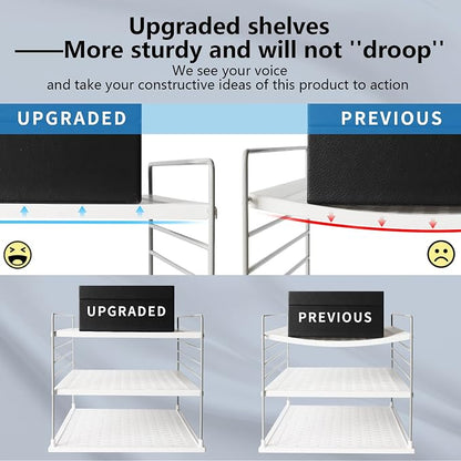 Upgraded Cabinet Organizers and Storage -Divided Compartment Holder - Image 5