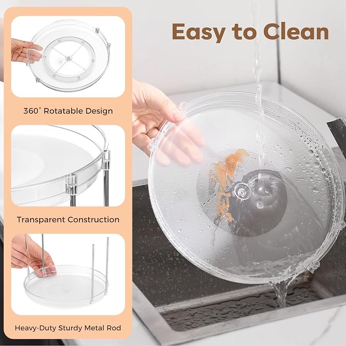 2 Pack 3 Tier Lazy Susan Organizer - Image 3