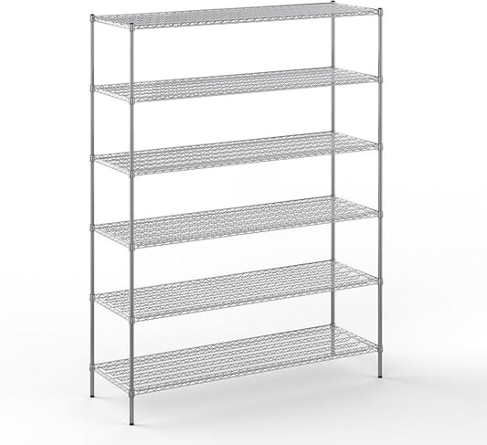 24" Deep x 72" Wide x 96" Height Wire Shelving Kit | 6-Tier | NSF Commercial by Regal+Altair