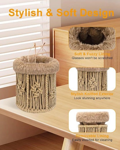 Glasses Holder, Anti-scratch Plush Lined Eyeglass Holder Stand - Image 5