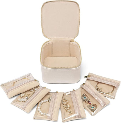 Vlando Travel Jewelry Case, Small Jewelry Box Organizer, Travel Jewelry Storage by VLANDO