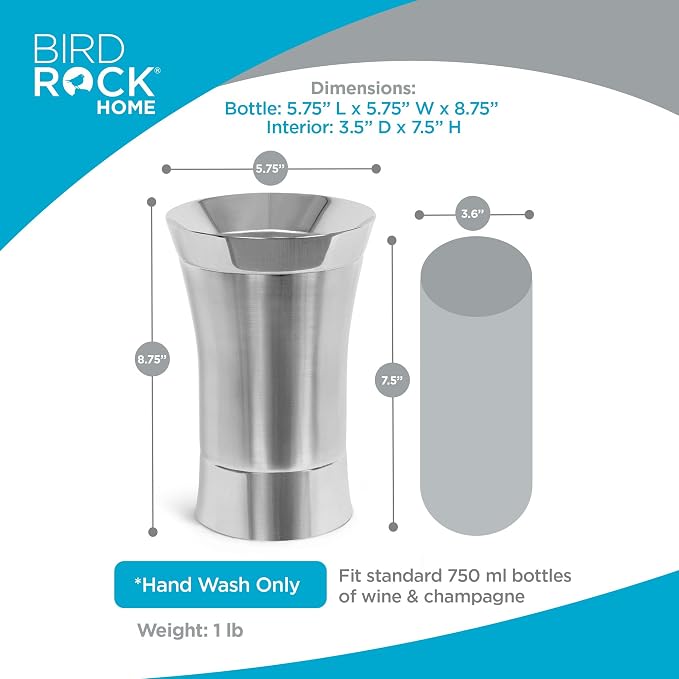 BirdRock Home Stainless-Steel Wine Chiller - Image 3