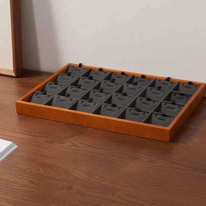Oirlv Wood 24 Grids Jewelry Tray - Image 5