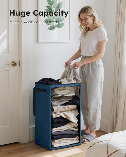 SOLEDI Laundry Hamper with Lid 90L Large & Tall Collapsible Laundry Basket - Image 3