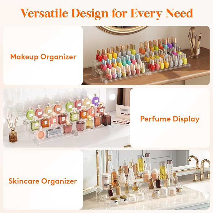 Lifewit 12 Inch Perfume Stand Organizer, 3 Tier Plastic Display Riser - Image 6