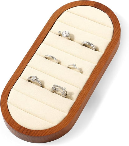 Small Jewelry Rings Display Tray Solid Wood Jewelry Display Organizer Tray by Woodten