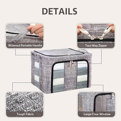 Clothes Storage Bins 50x40x33cm, 66L Waterproof Foldable Fabric Container - Image 8