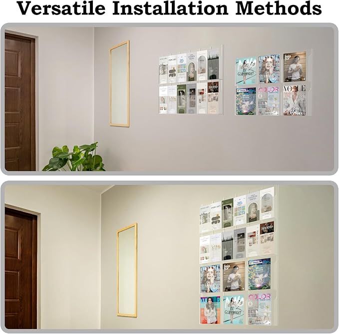 Acrylic Brochure Pamphlet Holder, 6 Magazine Holders and 12 Pamphlet Holders - Image 4