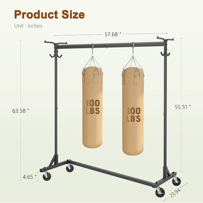 Hoctieon Z Clothes Rack with Cover, Metal Heavy Duty Clothing Rack, Rolling - Image 9