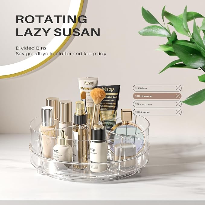 Lazy Susan Organizer, 9 inch Rotating Storage Organizer - Image 5