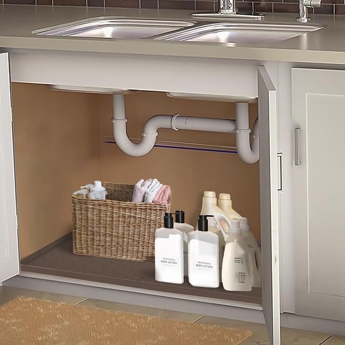 Under Sink Mat for Kitchen Silicone Waterproof Under Sink Liner, Flexible Sink - Image 3