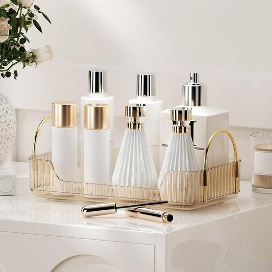 YCIA&DONE Bathroom Organizer Countertop, Makeup Storage, Skincare Cosmetic Tray by YCIADONE