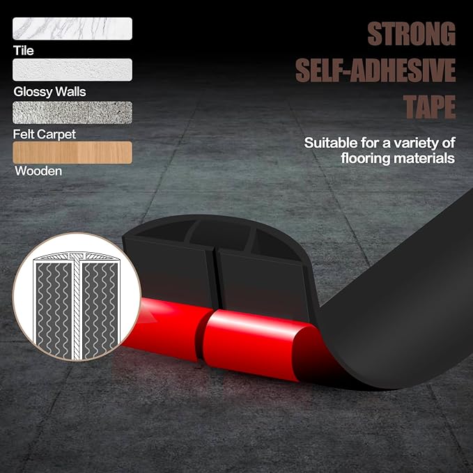 Floor Cord Cover Self Adhesive Cord Hider, 20FT Cable Management, Extension - Image 4