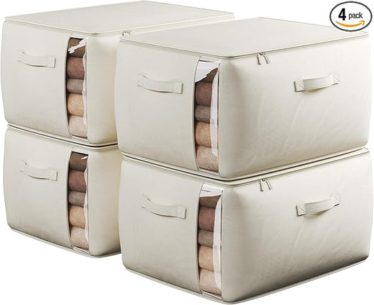 Large Canvas Clothes Storage Bags by Unknown
