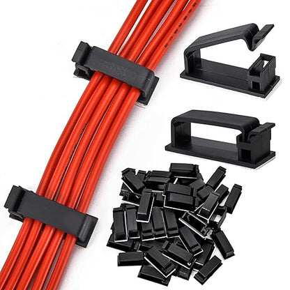 50Pcs Self Adhesive Cable Management Clips, Cable Organizers Wire Clips Cord by MOOCY