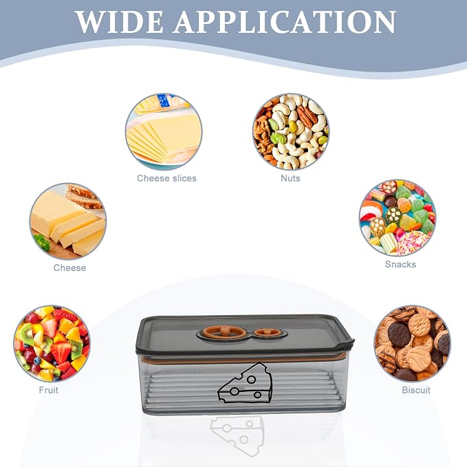 Cheese Container for Refrigerator, Cream Cheeses Storage Box, Cheese Keeper - Image 3