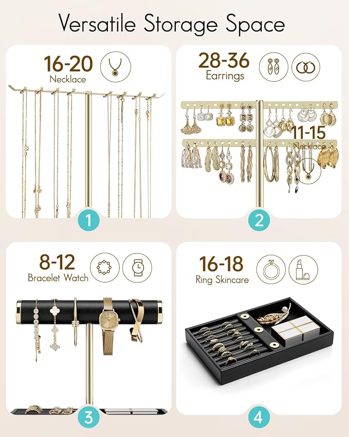 Vlando 3 Tier Jewelry Stand Organizer - Image 3