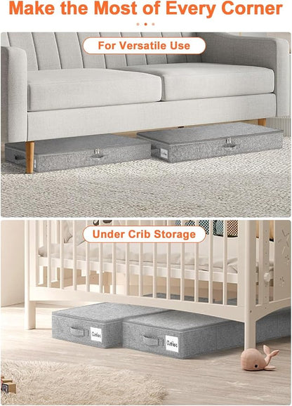 punemi Low Profile Under Bed Storage, 5 inches High Underbed Storage Containers - Image 4