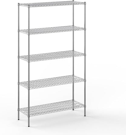 18" Deep x 48" Wide x 86" Height Wire Shelving Kit | 5-Tier | NSF Commercial by Regal+Altair