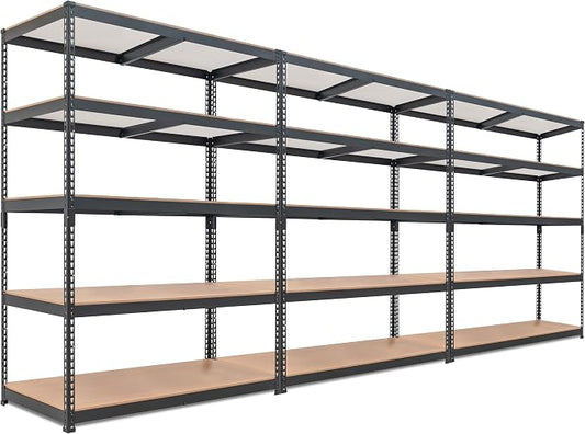 HOMEDANT 5 Tier Storage Shelves Adjustable Laminated Boltless Garage Metal by TheBestOrganizingSolution