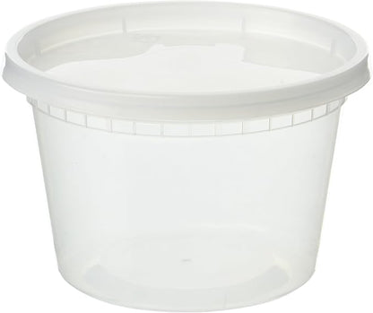 EDI D16050 16 oz Plastic Deli Food Storage Containers by EDI