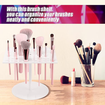 Jetec 54 Holes Acrylic Brush Holder Makeup Brush Drying Rack Collapsible Holder - Image 6