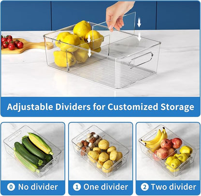 6 Pack Pantry Organizers and Storage, Fridge Organization and Storage, Acrylic - Image 4