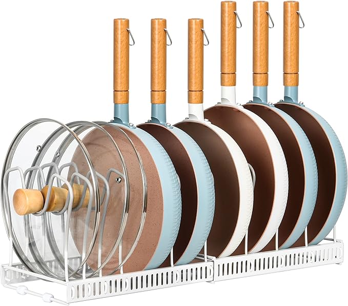 ROOHUA Pot Rack Organizer -Expandable Pot and Pan Organizer by ROOHUA