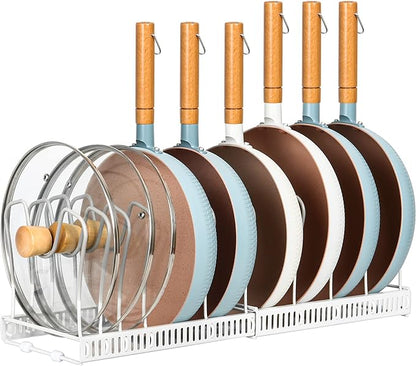 ROOHUA Pot Rack Organizer -Expandable Pot and Pan Organizer by ROOHUA