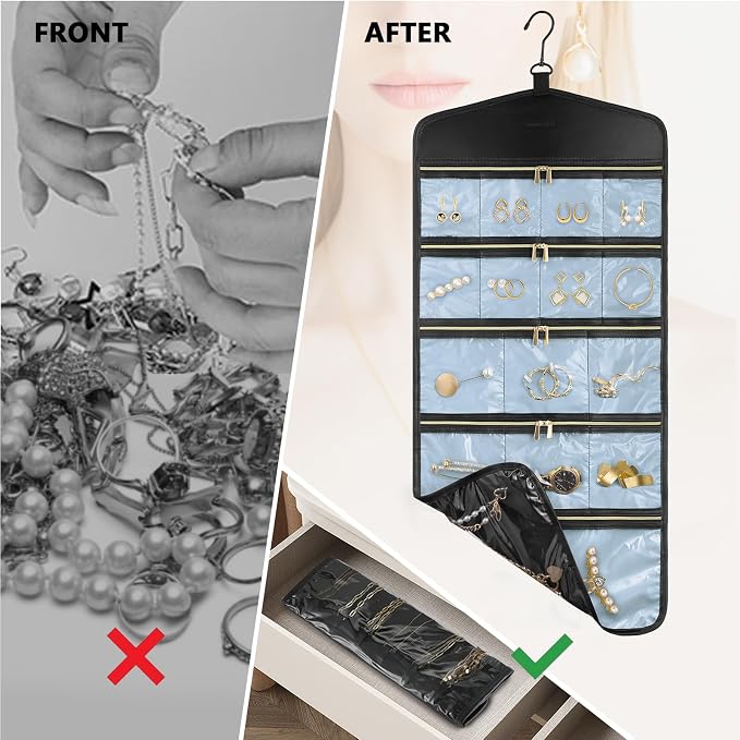 CHICECO Travel Jewelry Holder Organizer, Hanging Jewelry Organizer Storage - Image 5