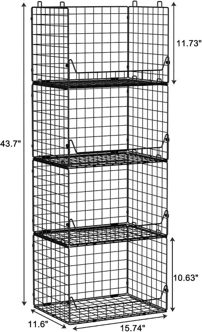 4-Tier Extra Height Stackable Closet Organizer – Foldable Storage Bins - Image 3