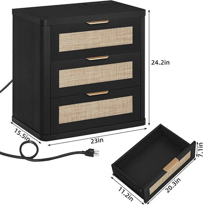 LEYAOYAO Rattan Night Stand Set of 2 - Image 3