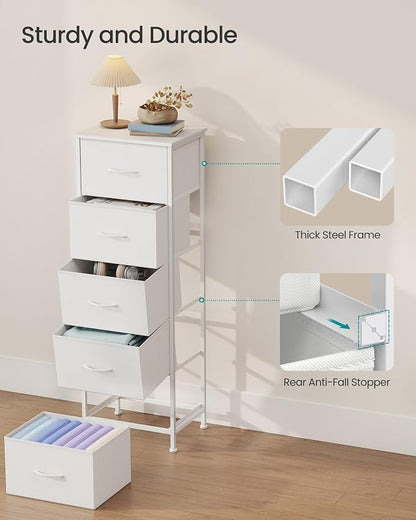 SONGMICS Dresser for Bedroom, Chest of Drawers, 5 Non-Woven Fabric Drawers - Image 6