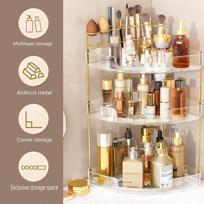 FELIZHOUSE 3-Tier Makeup Organizer - Image 6