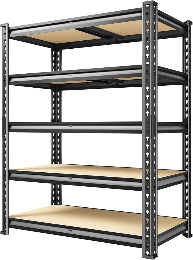 60.1" H Garage Storage Shelves 1990LBS Storage Shelves, 5 Tier Adjustable Metal by Unknown
