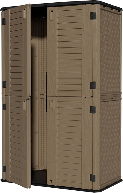 ZZM Large 67 Cu.ft Waterproof Storage Shed, Outdoor Storage Cabinet，Durable by ZZM