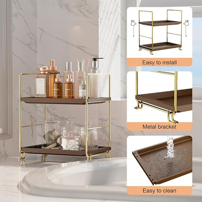 FSyueyun 2-Tier Bathroom Countertop Organizer, Bathroom Organizers and Storage - Image 3