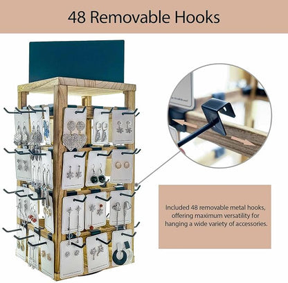 Wooden rotating Jewelry Display Stand - Image 3