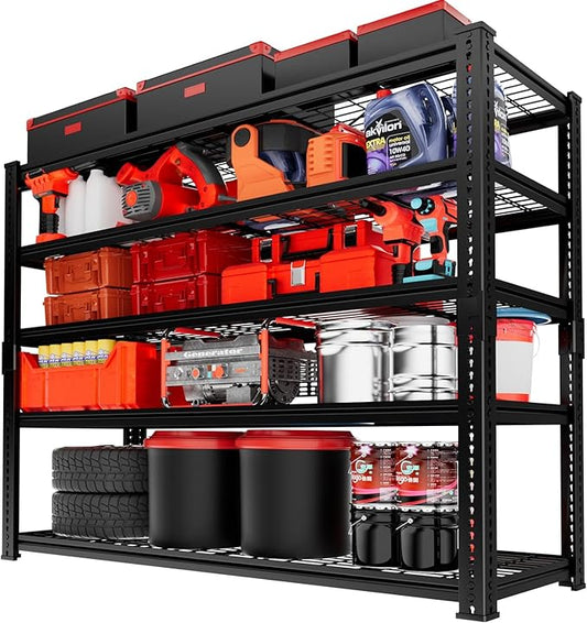 Storage Shelves, Garage Shelving Heavy Duty 2800 LBS Capacity, 5 Tier Utility by Unknown
