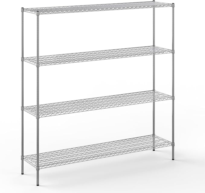 18" Deep x 72" Wide x 74" Height Wire Shelving Kit | 4-Tier | NSF Commercial by Regal+Altair
