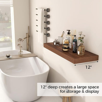 Fun Memories 30 Inch Floating Shelves, 12 Inch Deep Floating Shelf - Image 4