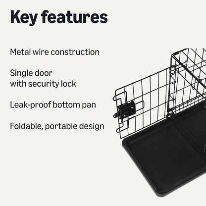 Amazon Basics Durable, Foldable Metal Wire Dog Crate - Image 2