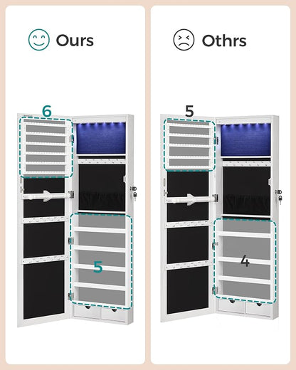 SONGMICS Hanging Jewelry Cabinet, Wall-Mounted Cabinet - Image 7