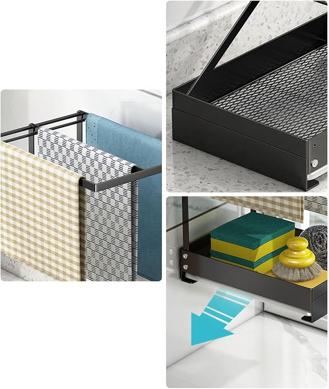 Collapsible Sink Holder Kitchen Tool Organizer Drain Tray - Image 7